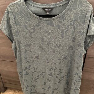 Olive Green Botanical Short Sleeve Tee